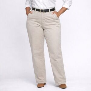 L.L. Bean Pants VINTAGE Women's Sz 16R Khaki Brown High Waist Mom 90's